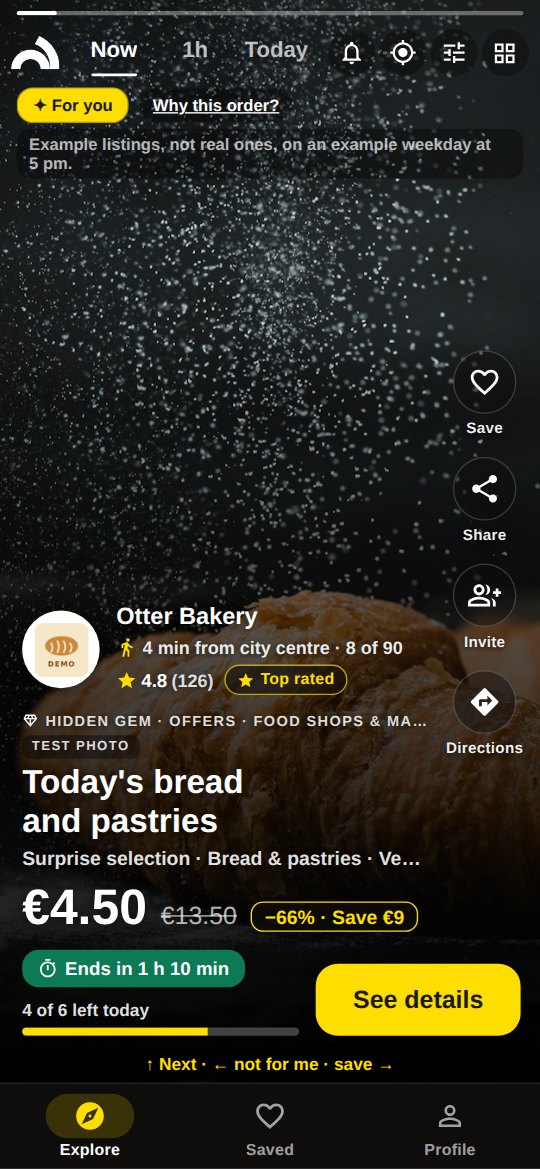 Story from Otter Bakery: a Hidden Gem of today’s bread and pastries, €4.50 instead of €13.50, 4 of 6 left today.