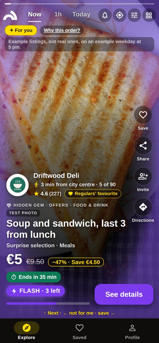 Story from Driftwood Deli: a Hidden Gem, soup and sandwich, the last 3 from lunch, €5 instead of €9.50.